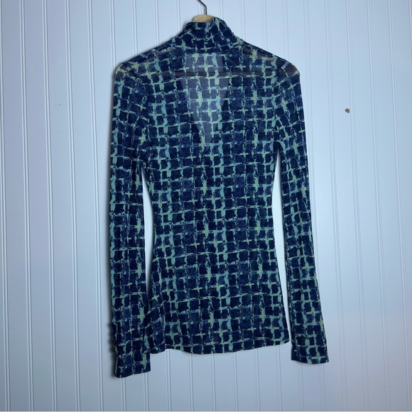 FP Free People Lucky Shirtee Printed Electric Blue XS Bohemian Retro Bottom Down - Picture 5 of 8